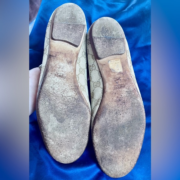 Gucci Monogram Cloth Ballet Flats - Picture 12 of 14